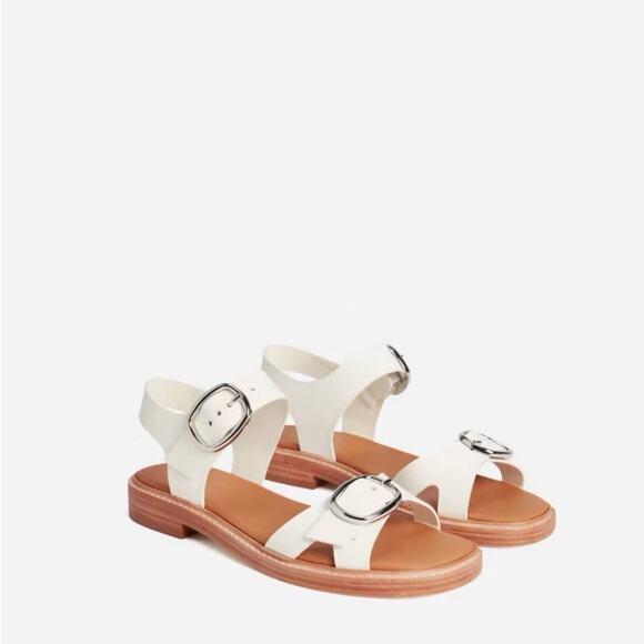 Everlane Twin Buckle Leather Sandals - Picture 1 of 6